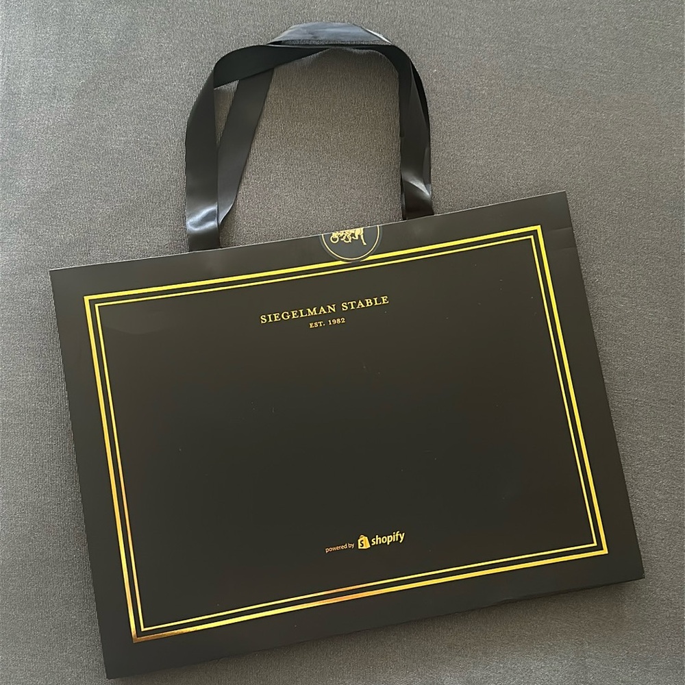 Siegelman Stable Navy Blue Pop Up Shop Shopping Bag